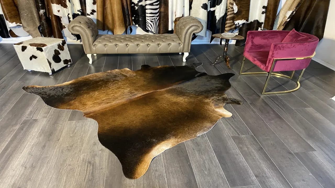 Fiesta Leather Art Hakiki Deri Dana Postu Mix Kahve 205 x 225 - 1