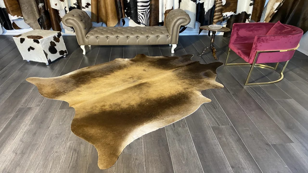 Fiesta Leather Art Hakiki Deri Dana Postu Mix Kahve 190x 235 - 1