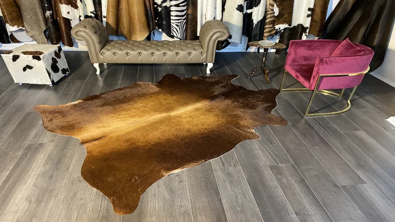 Fiesta Leather Art Hakiki Deri Dana Postu Kahve 180 x 235