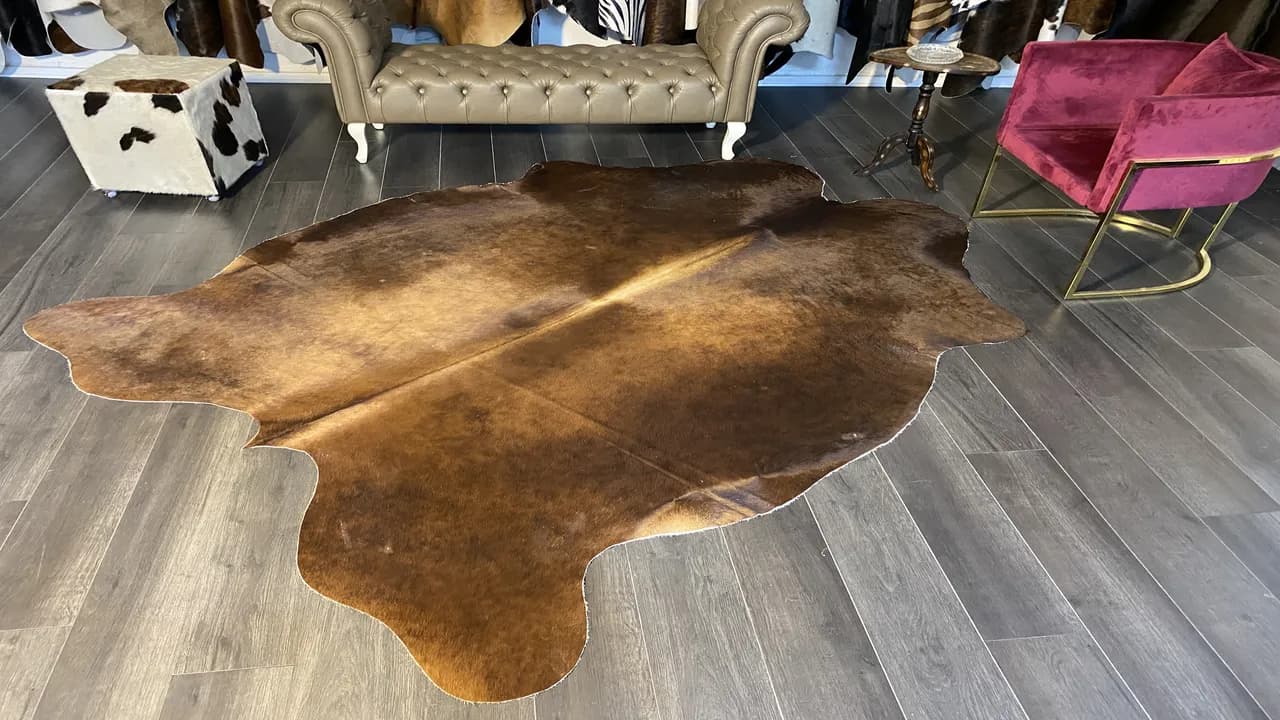 Fiesta Leather Art Hakiki Deri Dana Postu Kahve 190 x 255